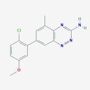 molecular formula C15H13ClN4O B033021 7-(2-Chloro-5-methoxyphenyl)-5-methylbenzo[e][1,2,4]triazin-3-amine CAS No. 867330-72-1
