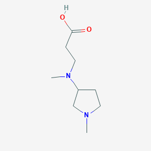 molecular formula C9H18N2O2 B3302291 N-methyl-N-(1-methylpyrrolidin-3-yl)-beta-alanine CAS No. 915925-24-5