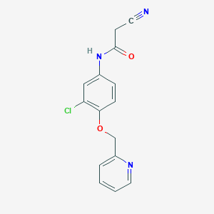 N-[3-chloro-4-(pyridin-2-ylmethoxy)phenyl]-2-cyanoacetamide