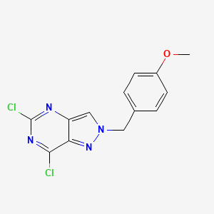 5,7-Dichloro-2-(4-methoxybenzyl)-2H-pyrazolo[4,3-d]pyrimidine