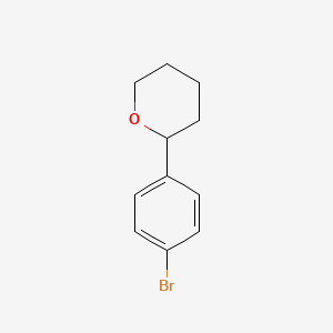 molecular formula C11H13BrO B3302344 2H-Pyran, 2-(4-bromophenyl)tetrahydro- CAS No. 916235-96-6