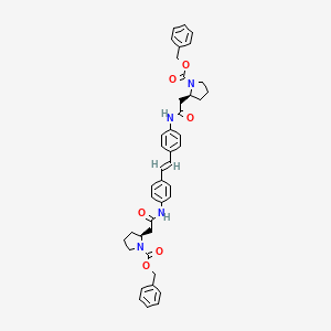 (2S,2'S)-Benzyl 2,2'-(4,4'-((E)-ethene-1,2-diyl)bis(4,1-phenylene))bis(azanediyl)bis(oxomethylene)dipyrrolidine-1-carboxylate