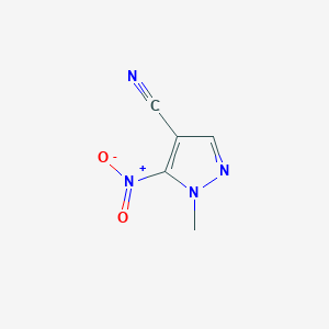 molecular formula C5H4N4O2 B3302381 1-Methyl-5-nitro-1H-pyrazole-4-carbonitrile CAS No. 91650-10-1