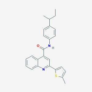 molecular formula C25H24N2OS B330239 N-(4-sec-butylphenyl)-2-(5-methyl-2-thienyl)-4-quinolinecarboxamide 