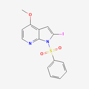 1-(Phenylsulphonyl)-2-iodo-4-methoxy-7-azaindole