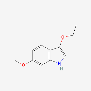 molecular formula C11H13NO2 B3302412 3-ethoxy-6-methoxy-1H-indole CAS No. 916756-96-2