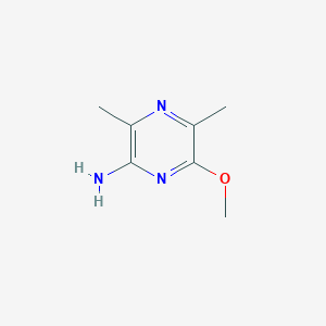 molecular formula C7H11N3O B3302421 Pyrazinamine, 6-methoxy-3,5-dimethyl- CAS No. 91678-87-4