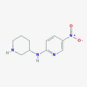 molecular formula C10H14N4O2 B3302435 (5-Nitro-pyridin-2-yl)-piperidin-3-yl-amine CAS No. 916791-13-4
