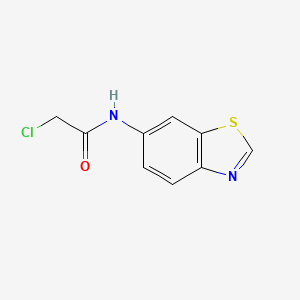 molecular formula C9H7ClN2OS B3302453 N-(Benzo[d]thiazol-6-yl)-2-chloroacetamide CAS No. 916791-26-9