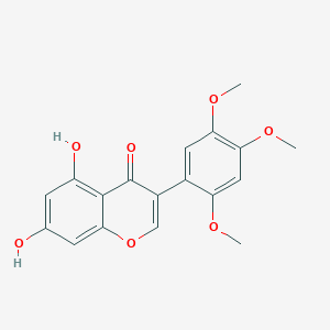 molecular formula C18H16O7 B033025 5,7-Dihydroxy-3-(2,4,5-trimethoxyphenyl)chromen-4-one CAS No. 75340-02-2