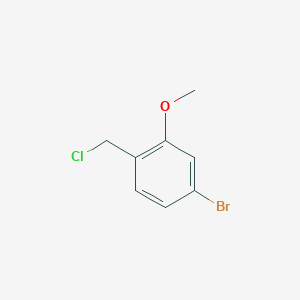 molecular formula C8H8BrClO B3302512 4-Bromo-1-(chloromethyl)-2-methoxybenzene CAS No. 917379-12-5