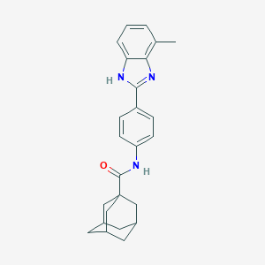 molecular formula C25H27N3O B330264 N-[4-(4-METHYL-1H-1,3-BENZODIAZOL-2-YL)PHENYL]ADAMANTANE-1-CARBOXAMIDE 