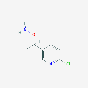 molecular formula C7H9ClN2O B3302670 O-[1-(6-chloropyridin-3-yl)ethyl]hydroxylamine CAS No. 918311-18-9