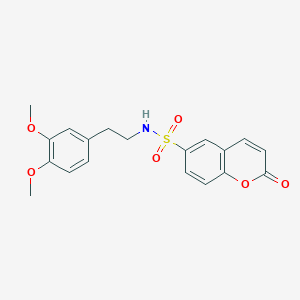 molecular formula C19H19NO6S B3302780 N-[2-(3,4-dimethoxyphenyl)ethyl]-2-oxo-2H-chromene-6-sulfonamide CAS No. 919015-18-2