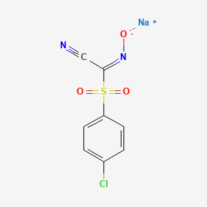molecular formula C8H4ClN2NaO3S B3303084 Sodium (4-chlorophenyl)[2-nitrilo(oxido)ethanimidoyl]dioxo-lambda6-sulfane CAS No. 91982-77-3