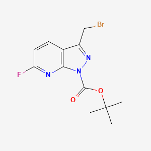 molecular formula C12H13BrFN3O2 B3303125 tert-butyl 3-(bromomethyl)-6-fluoro-1H-pyrazolo[3,4-b]pyridine-1-carboxylate CAS No. 920036-30-2