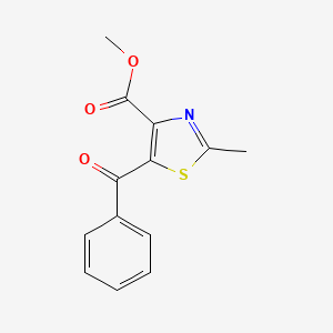 molecular formula C13H11NO3S B3303127 Methyl 5-benzoyl-2-methyl-1,3-thiazole-4-carboxylate CAS No. 920113-32-2
