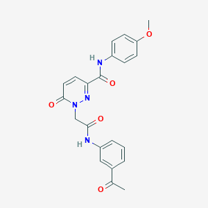 molecular formula C22H20N4O5 B3303151 1-{[(3-acetylphenyl)carbamoyl]methyl}-N-(4-methoxyphenyl)-6-oxo-1,6-dihydropyridazine-3-carboxamide CAS No. 920157-21-7