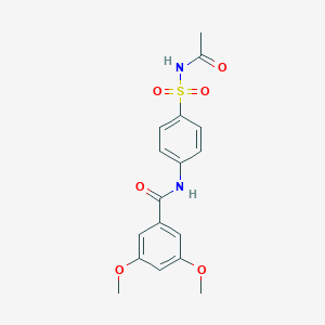 molecular formula C17H18N2O6S B330316 N-[4-(acetylsulfamoyl)phenyl]-3,5-dimethoxybenzamide 