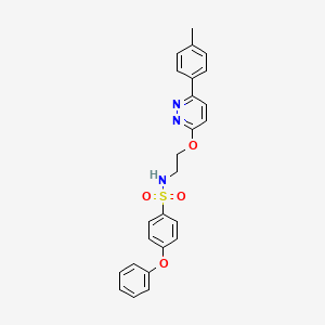molecular formula C25H23N3O4S B3303181 N-(2-{[6-(4-methylphenyl)pyridazin-3-yl]oxy}ethyl)-4-phenoxybenzene-1-sulfonamide CAS No. 920193-14-2