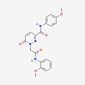 molecular formula C21H20N4O5 B3303250 N-(4-methoxyphenyl)-1-{[(2-methoxyphenyl)carbamoyl]methyl}-6-oxo-1,6-dihydropyridazine-3-carboxamide CAS No. 920248-71-1