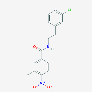 molecular formula C16H15ClN2O3 B330334 N-[2-(3-chlorophenyl)ethyl]-3-methyl-4-nitrobenzamide 
