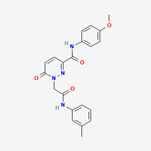 molecular formula C21H20N4O4 B3303355 N-(4-methoxyphenyl)-1-{[(3-methylphenyl)carbamoyl]methyl}-6-oxo-1,6-dihydropyridazine-3-carboxamide CAS No. 920366-74-1