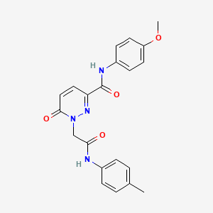molecular formula C21H20N4O4 B3303387 N-(4-methoxyphenyl)-1-{[(4-methylphenyl)carbamoyl]methyl}-6-oxo-1,6-dihydropyridazine-3-carboxamide CAS No. 920390-89-2