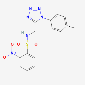 molecular formula C15H14N6O4S B3303483 N-{[1-(4-methylphenyl)-1H-1,2,3,4-tetrazol-5-yl]methyl}-2-nitrobenzene-1-sulfonamide CAS No. 920466-31-5