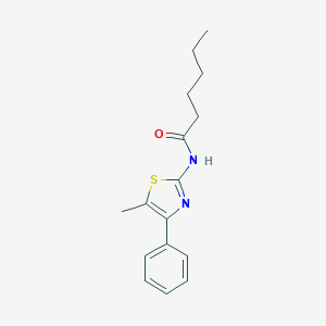 molecular formula C16H20N2OS B330355 N-(5-methyl-4-phenyl-1,3-thiazol-2-yl)hexanamide 