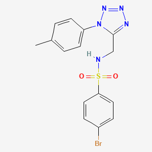 molecular formula C15H14BrN5O2S B3303607 4-bromo-N-{[1-(4-methylphenyl)-1H-1,2,3,4-tetrazol-5-yl]methyl}benzene-1-sulfonamide CAS No. 921083-27-4