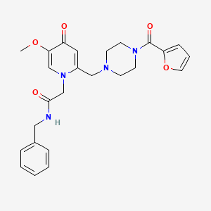 molecular formula C25H28N4O5 B3303684 N-benzyl-2-(2-{[4-(furan-2-carbonyl)piperazin-1-yl]methyl}-5-methoxy-4-oxo-1,4-dihydropyridin-1-yl)acetamide CAS No. 921462-67-1