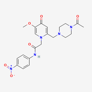 molecular formula C21H25N5O6 B3303715 2-{2-[(4-acetylpiperazin-1-yl)methyl]-5-methoxy-4-oxo-1,4-dihydropyridin-1-yl}-N-(4-nitrophenyl)acetamide CAS No. 921477-72-7