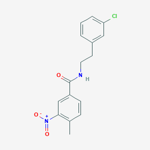 molecular formula C16H15ClN2O3 B330372 N-[2-(3-chlorophenyl)ethyl]-4-methyl-3-nitrobenzamide 