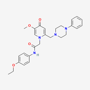 molecular formula C27H32N4O4 B3303782 N-(4-ethoxyphenyl)-2-{5-methoxy-4-oxo-2-[(4-phenylpiperazin-1-yl)methyl]-1,4-dihydropyridin-1-yl}acetamide CAS No. 921481-31-4