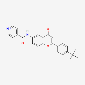 molecular formula C25H22N2O3 B3303917 N-[2-(4-tert-butylphenyl)-4-oxo-4H-chromen-6-yl]pyridine-4-carboxamide CAS No. 921515-32-4