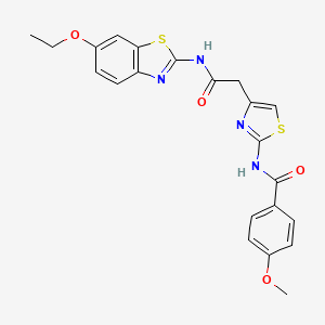 N-(4-(2-((6-ethoxybenzo[d]thiazol-2-yl)amino)-2-oxoethyl)thiazol-2-yl)-4-methoxybenzamide