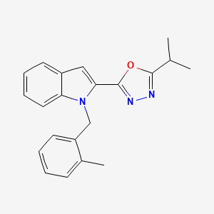 2-(5-isopropyl-1,3,4-oxadiazol-2-yl)-1-(2-methylbenzyl)-1H-indole