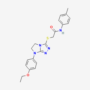 2-((7-(4-ethoxyphenyl)-6,7-dihydro-5H-imidazo[2,1-c][1,2,4]triazol-3-yl)thio)-N-(p-tolyl)acetamide