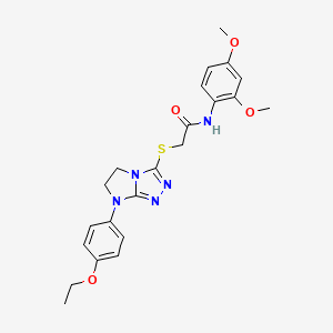 N-(2,4-dimethoxyphenyl)-2-((7-(4-ethoxyphenyl)-6,7-dihydro-5H-imidazo[2,1-c][1,2,4]triazol-3-yl)thio)acetamide