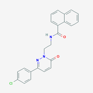 molecular formula C23H18ClN3O2 B3304455 N-{2-[3-(4-chlorophenyl)-6-oxo-1,6-dihydropyridazin-1-yl]ethyl}naphthalene-1-carboxamide CAS No. 921804-95-7