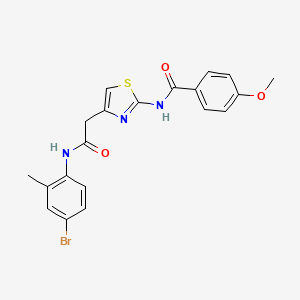 molecular formula C20H18BrN3O3S B3304552 N-(4-{[(4-bromo-2-methylphenyl)carbamoyl]methyl}-1,3-thiazol-2-yl)-4-methoxybenzamide CAS No. 921835-68-9