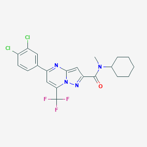 molecular formula C21H19Cl2F3N4O B330462 N-cyclohexyl-5-(3,4-dichlorophenyl)-N-methyl-7-(trifluoromethyl)pyrazolo[1,5-a]pyrimidine-2-carboxamide 