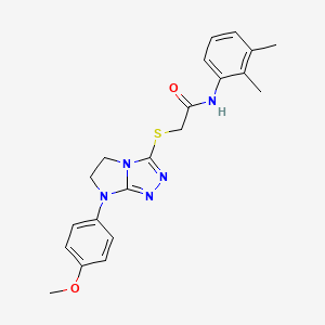 molecular formula C21H23N5O2S B3304658 N-(2,3-dimethylphenyl)-2-{[7-(4-methoxyphenyl)-5H,6H,7H-imidazo[2,1-c][1,2,4]triazol-3-yl]sulfanyl}acetamide CAS No. 921857-97-8