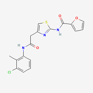 molecular formula C17H14ClN3O3S B3304743 N-(4-{[(3-chloro-2-methylphenyl)carbamoyl]methyl}-1,3-thiazol-2-yl)furan-2-carboxamide CAS No. 921865-91-0