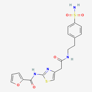 molecular formula C18H18N4O5S2 B3304764 N-[4-({[2-(4-sulfamoylphenyl)ethyl]carbamoyl}methyl)-1,3-thiazol-2-yl]furan-2-carboxamide CAS No. 921866-15-1