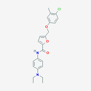 molecular formula C23H25ClN2O3 B330499 5-[(4-chloro-3-methylphenoxy)methyl]-N-[4-(diethylamino)phenyl]furan-2-carboxamide 