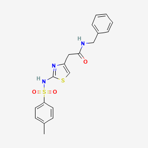 molecular formula C19H19N3O3S2 B3305002 N-benzyl-2-(2-(4-methylphenylsulfonamido)thiazol-4-yl)acetamide CAS No. 922100-54-7