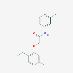 molecular formula C20H25NO2 B330503 N-(3,4-dimethylphenyl)-2-(2-isopropyl-5-methylphenoxy)acetamide 