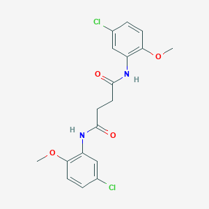 molecular formula C18H18Cl2N2O4 B330510 N,N'-bis(5-chloro-2-methoxyphenyl)butanediamide 